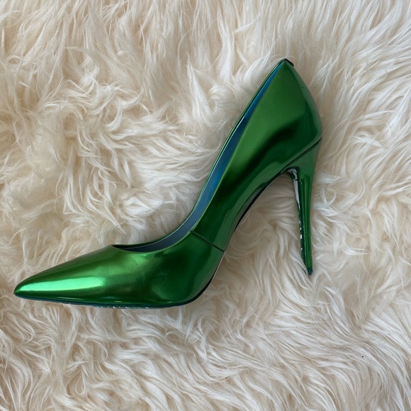 Aldo Metallic Green Heels - Picture 2 of 3